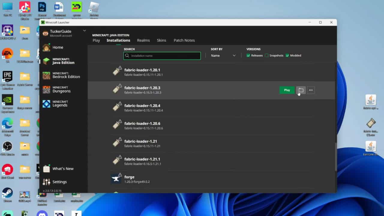 Locate Fabric Mods Folder